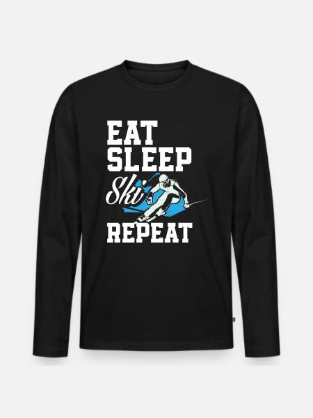 Ski - T-shirt manches longues Premium bio Homme - noir