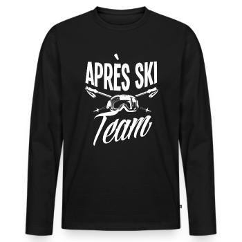 Après Ski Party Vacances d’hiver Vacances au ski Skieurs - T-shirt manches longues Premium bio Homme - noir - Devant - Nico (187cm)