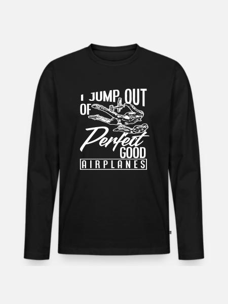 Skydiving Skydivers - Men's Premium Organic Long Sleeve Shirt - black