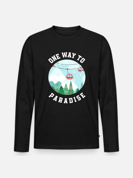 Snowboard Snowboarder - Männer Premium Bio Langarmshirt - Schwarz