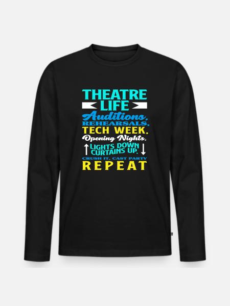 Theater Actor Life - Men's Premium Organic Long Sleeve Shirt - black