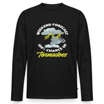 Storm Chaser Week-end Storm Chase - T-shirt manches longues Premium bio Homme - noir - Devant - Nico (187cm)
