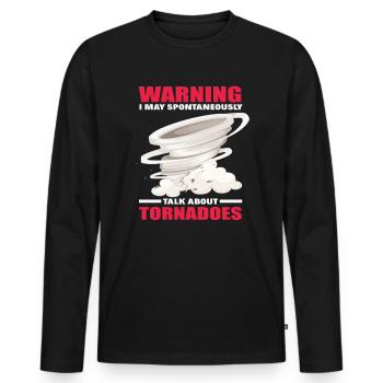 Tornado Lovers Storm Storms Stormchaser - T-shirt manches longues Premium bio Homme - noir - Devant - Nico (187cm)
