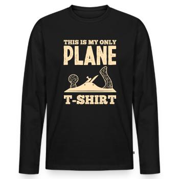 Hobel Schreiner Wortspiel - Männer Premium Bio Langarmshirt - Schwarz - Vorne - Nico (187cm)