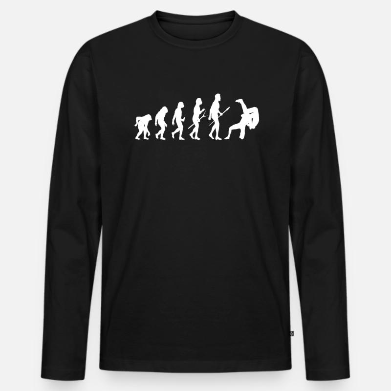 Wrestling Evolution - Men's Premium Organic Long Sleeve Shirt - black