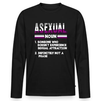 Asexuell Asexualität Outing - Männer Premium Bio Langarmshirt - Schwarz - Vorne - Nico (187cm)