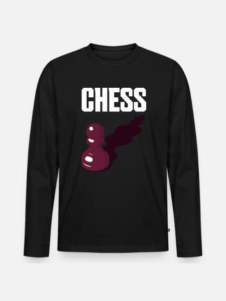 Pièce de pion d’échecs - T-shirt manches longues Premium bio Homme - noir