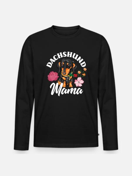 Teckel Maman - T-shirt manches longues Premium bio Homme - noir