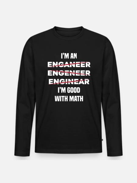 Engineer - Men's Premium Organic Long Sleeve Shirt - black