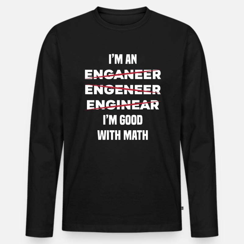 Engineer - Men's Premium Organic Long Sleeve Shirt - black
