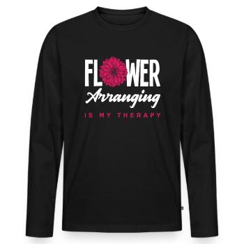 Flower Shop Florist Florists - Men's Premium Organic Long Sleeve Shirt - black - Front - Nico (187cm)