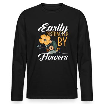 Florist Florists Flower Lovers - Men's Premium Organic Long Sleeve Shirt - black - Front - Nico (187cm)