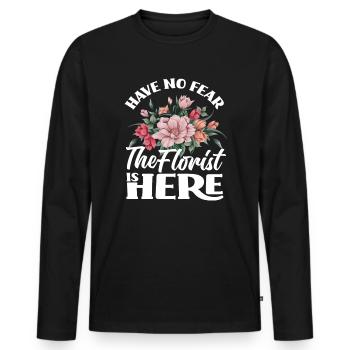 Florist Don't be afraid Florist - Men's Premium Organic Long Sleeve Shirt - black - Front - Nico (187cm)