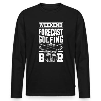 Golf Weekend Beer Drink Golf - Men's Premium Organic Long Sleeve Shirt - black - Front - Nico (187cm)