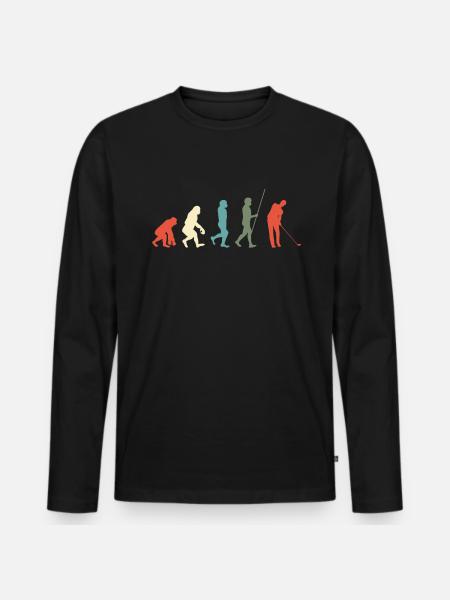 Golfer - Men's Premium Organic Long Sleeve Shirt - black
