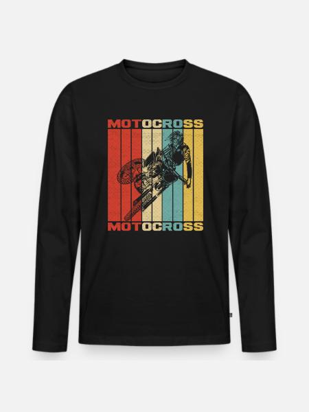 Motocross - Men's Premium Organic Long Sleeve Shirt - black