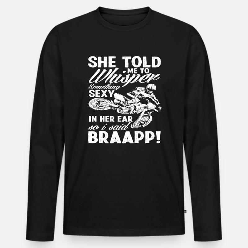 Lustiges Motocross Geschenk - Männer Premium Bio Langarmshirt - Schwarz
