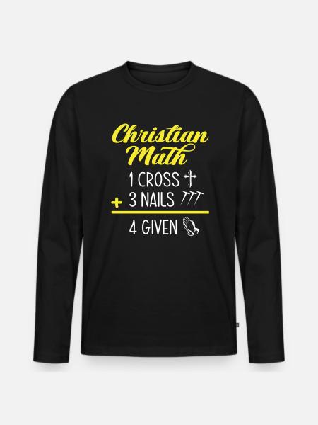 Pasteur Pasteur Mathématiques chrétiennes - T-shirt manches longues Premium bio Homme - noir