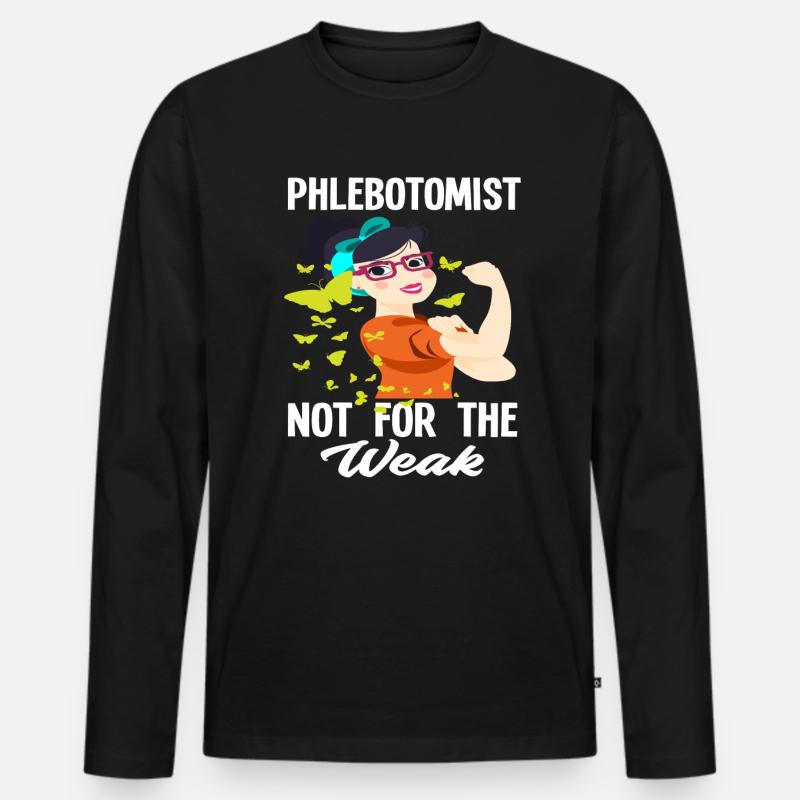Punktionskraft - Männer Premium Bio Langarmshirt - Schwarz