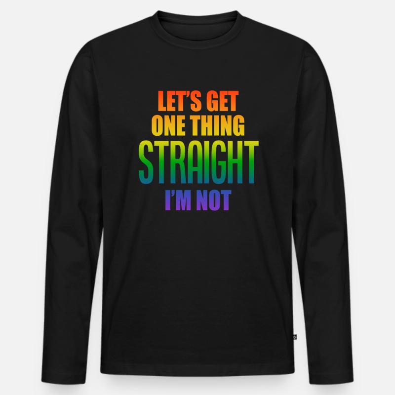 LGBTQ Outing Schwul Lesbisch Stolz - Männer Premium Bio Langarmshirt - Schwarz