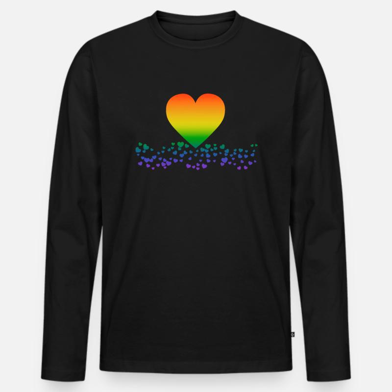 LGBTQ - Männer Premium Bio Langarmshirt - Schwarz