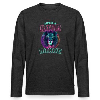 Edm Rave Life Rave Dance - Men's Premium Organic Long Sleeve Shirt - heather anthracite - Front - Nico (187cm)