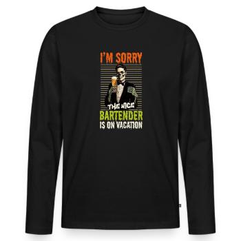 Halloween-Barkeeper tut mir leid, netter Barkeeper auf - Männer Premium Bio Langarmshirt - Schwarz - Vorne - Nico (187cm)