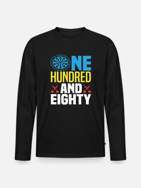 180 Dart Players - Men's Premium Organic Long Sleeve Shirt - black