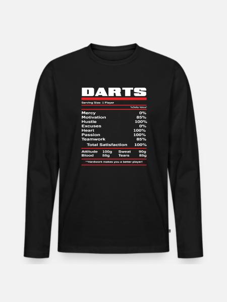 Dart player nutritional values - Men's Premium Organic Long Sleeve Shirt - black