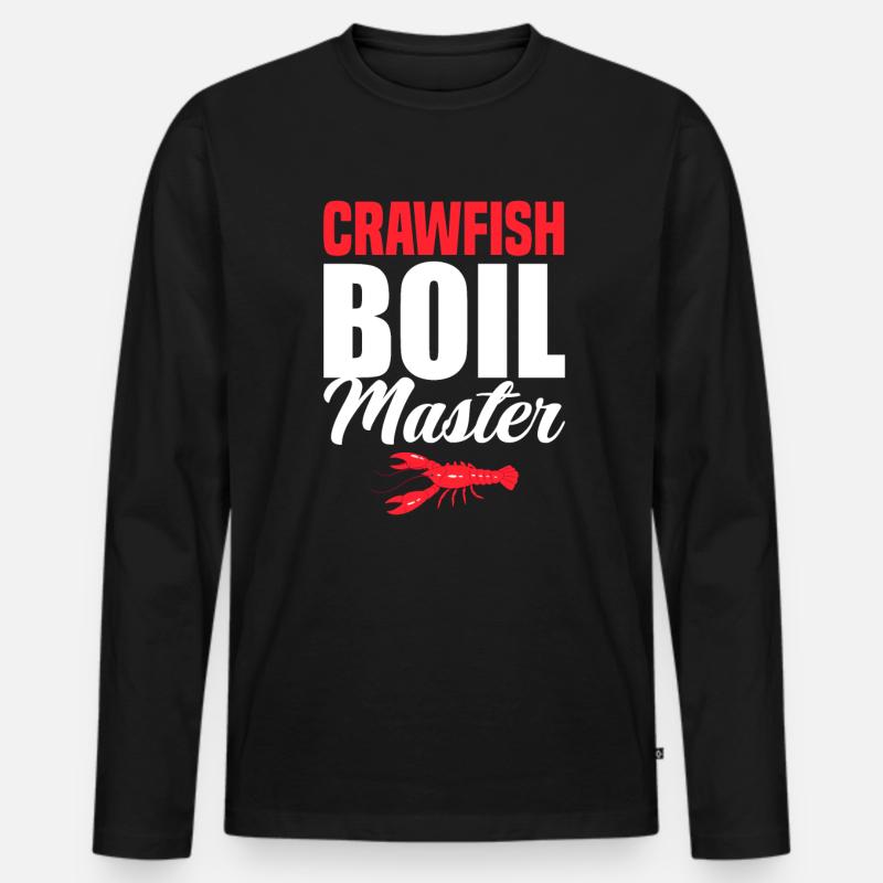 Langusten Koch Geschenk - Männer Premium Bio Langarmshirt - Schwarz