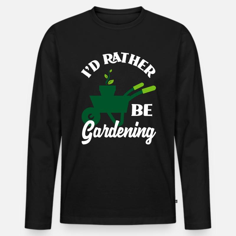 Garten - Männer Premium Bio Langarmshirt - Schwarz