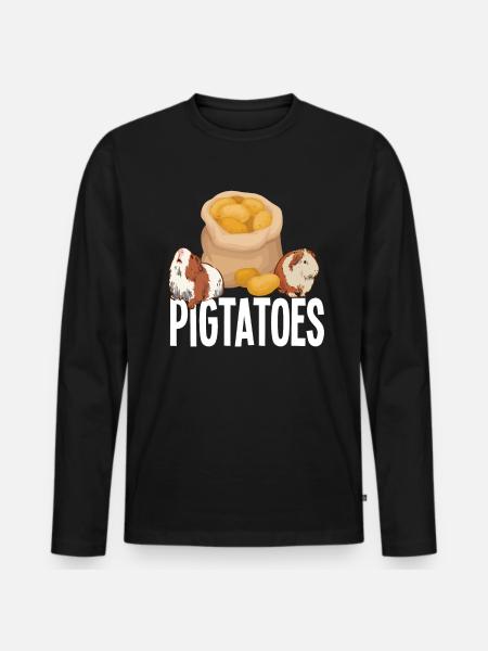Peace Dear Guinea Pigs - Men's Premium Organic Long Sleeve Shirt - black
