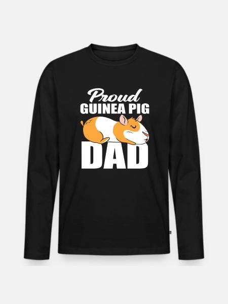 Fier papa cochon d’Inde - T-shirt manches longues Premium bio Homme - noir