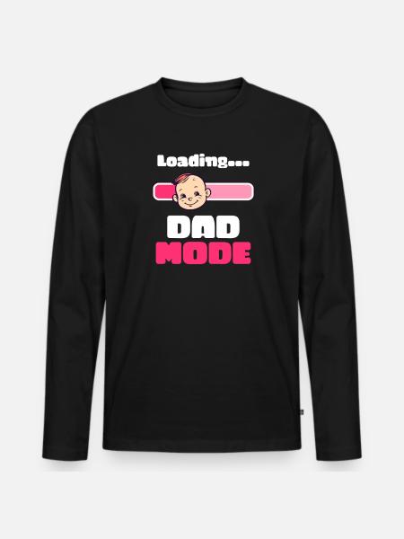 Future Dad Loading Dad Mode - Men's Premium Organic Long Sleeve Shirt - black