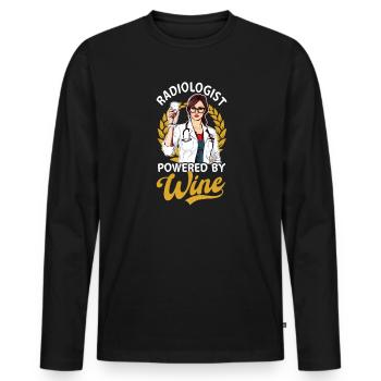 Radiologe Radiologe nach Wein - Männer Premium Bio Langarmshirt - Schwarz - Vorne - Nico (187cm)