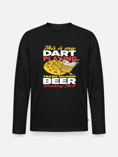 Dart Beer Sport Hobby - Men's Premium Organic Long Sleeve Shirt - black