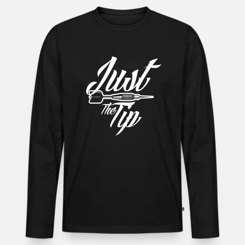 Dart - Männer Premium Bio Langarmshirt - Schwarz