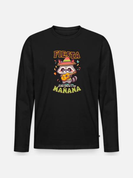 Mexico Lover Fiesta Manana - Men's Premium Organic Long Sleeve Shirt - black