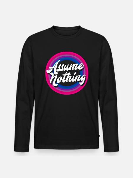 Bisexual Sexuality Acceptance - Men's Premium Organic Long Sleeve Shirt - black