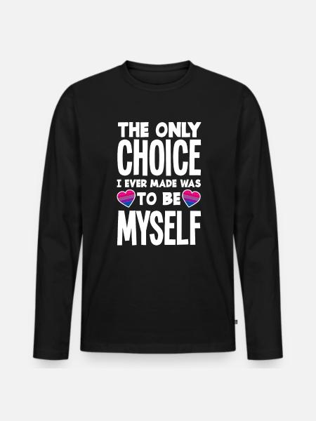 Bisexuell Selbstsein Regenbogen - Männer Premium Bio Langarmshirt - Schwarz