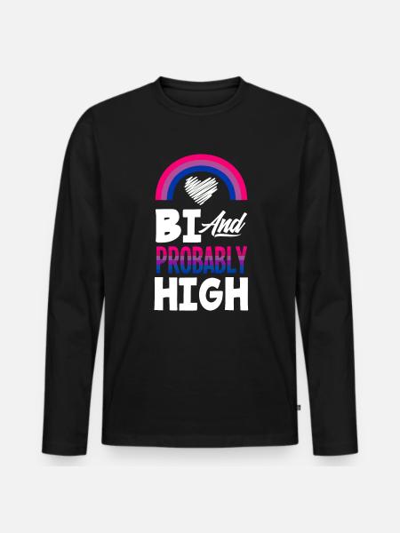 Bisexual Cannabis - Men's Premium Organic Long Sleeve Shirt - black