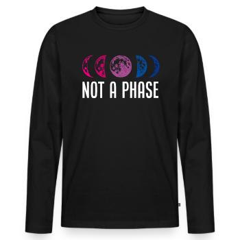 Bisexuell Phase - Männer Premium Bio Langarmshirt - Schwarz - Vorne - Nico (187cm)