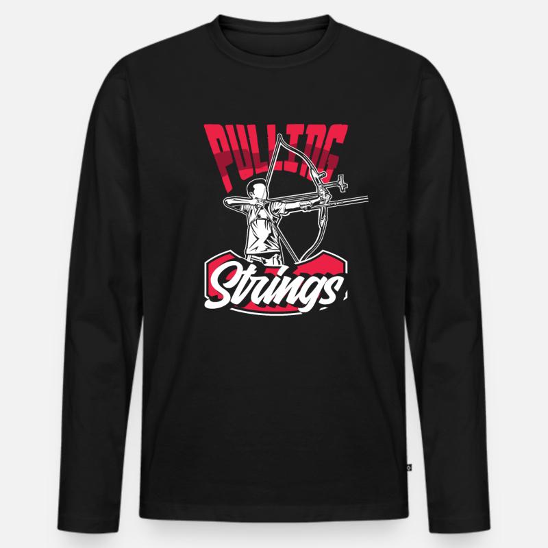 Bogenschießen Bogenschießen Bogenschießen - Männer Premium Bio Langarmshirt - Schwarz