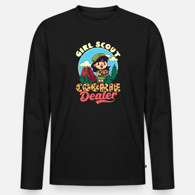 Pfadfinder Pfadfindermädchen - Männer Premium Bio Langarmshirt - Schwarz