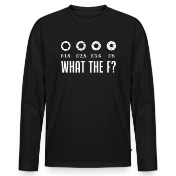 Photograph F - Männer Premium Bio Langarmshirt - Schwarz - Vorne - Nico (187cm)