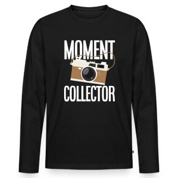 Photographer Photographer - Men's Premium Organic Long Sleeve Shirt - black - Front - Nico (187cm)