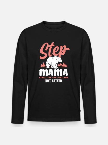 Belle-mère Maman - T-shirt manches longues Premium bio Homme - noir