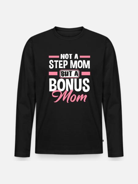 Belle-mère Bonus Maman - T-shirt manches longues Premium bio Homme - noir