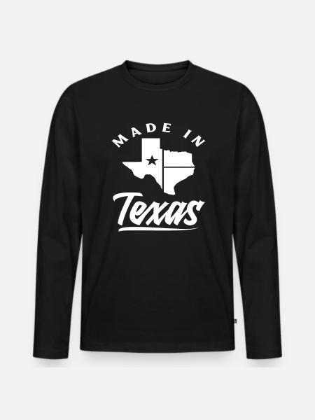 Texas Herkunft Geburt - Männer Premium Bio Langarmshirt - Schwarz