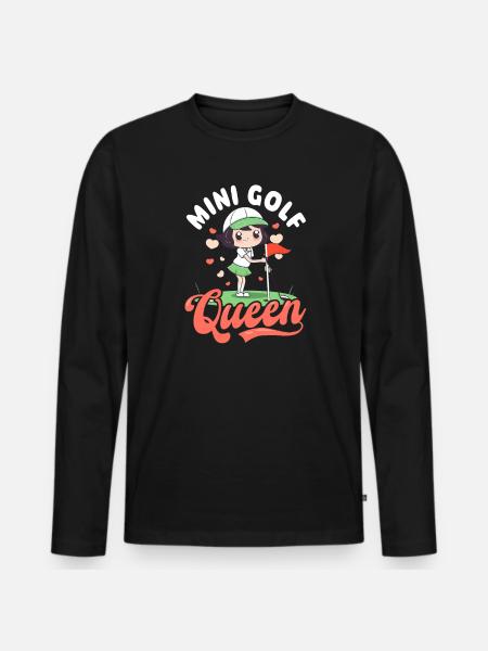 Golfing Mom Golf Queen - Men's Premium Organic Long Sleeve Shirt - black